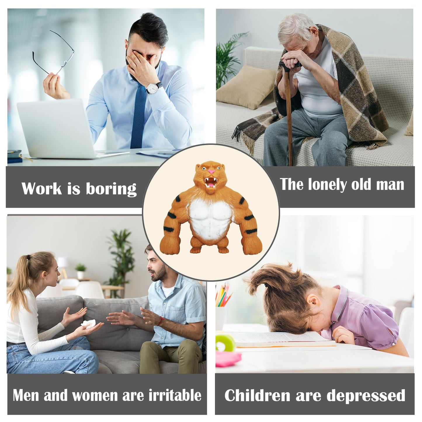 YANZHE Fun Stretchy Soft Animal Figure Toy  Sensory Stress Relief for Kids and mature-themeds (Large Light Weight 1.3LB)