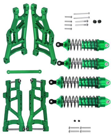 Rcarmumb RC Upgrades Part for 1/10 Rustler VXL/Rustler VXL 2wd, Stampede VXL/Stampede VXL 2wd,Alloy Front Rear RC Shocks Absorbe