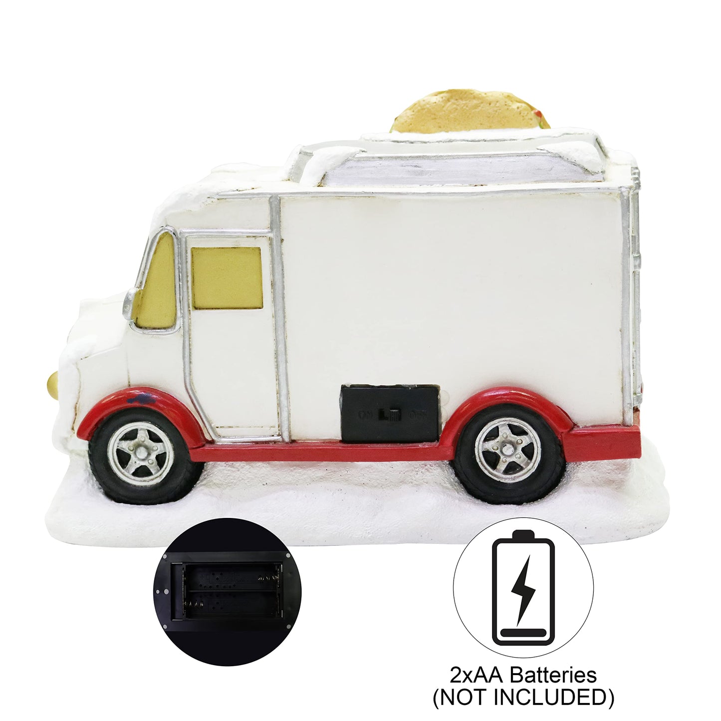 MOMENTS IN TIME LED Lighted Taco Truck Scene, Hand-Painted Resin Holiday Décor, Model NM-X10001