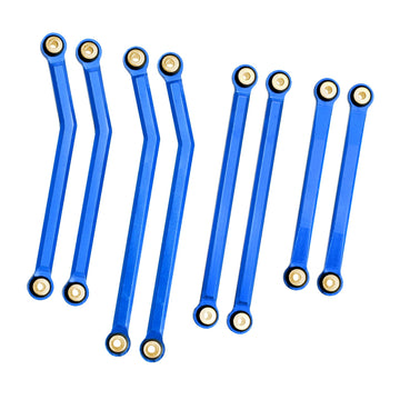 GoHobby High Clearance Steering Links Set for Axial SCX24 C10 AXI00001 Wrangler JLU AXI00002, 8PCS (Blue)