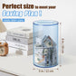 Hicocool Clear Piggy Bank For Adults Kids Must Break To Open, Blue Acrylic Piggy Bank Unopenable Money Savings Jar (8' H X 5' D)