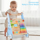 INFANS Wooden Baby Walker, Montessori Walker with Multiple Activity Toys, Storage, Push Toys for Infant Learning to Walk, Sit to