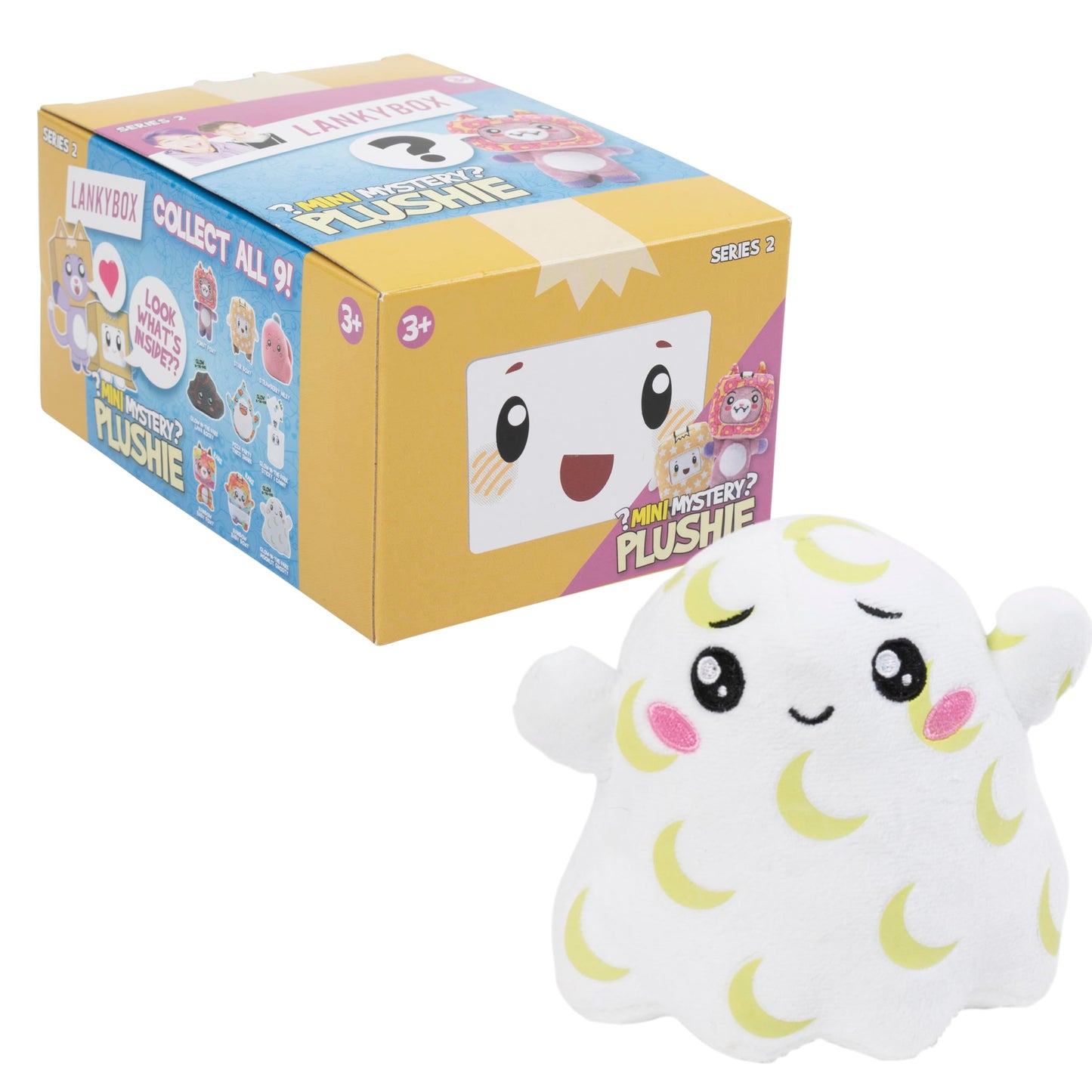 Lankybox Mini Mystery Plush, Series 2-2 Pack, Unique Collectible Blind Box Mini Plush, Officially Licensed Lankybox Merch