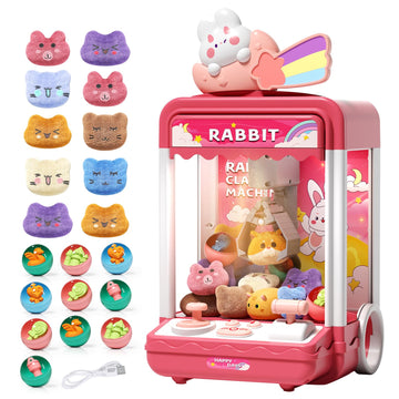 Aiqi Kids Claw Machine, Mini Candy Vending Grabber, Prize Dispenser Toys For Girls And Boys, Electronic Claw Game Machine For Pa