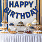 Litaus, Navy Blue Happy Birthday Banner - Pre-Strung, 9 Ft, No Diy | Birthday Decorations | Happy Birthday Sign For Birthday Dec