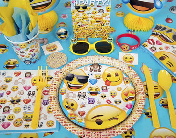 Emoji Plastic Tablecloth, 84 x 54