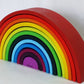 Paras | 12 Pc Rainbow Stacker 12 Piece Wooden Stacking Toy Round Stacking Wooden Block Toy (Rainbow Colors)