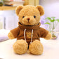 Aoriher 2 Pieces Valentine'S Day Stuffed Bears Animal Plush Gifts Prom 11.8 Inch Soft Bear Clothes Bear Plush For Newlyweds Mom