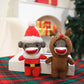 Plushland Christmas Stuffed Animal Toys Cute Soft Sockiez Sock Monkey Christmas Tree Decoration- Lovely Gift Xmas Ornament Party