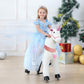 PONYEEHAW Ride on Unicorn Toys  Kids Riding Unicorn Toys Ride on Toys for 6-14 Years Old  enhanced Plush Animals Toys Walking Unicorn with Wheels (White and Pink  31.5 L x 13 W x 36.2 H)