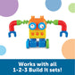 Learning Resources 1-2-3 Build It! Robot Factory, Fine Motor Toy, Robot Building Set For Unisex Children Ages 2+