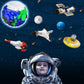 Cubimana Planet Rotatable Space Sets With Light - Earth & Moon Space Exploration Building Toys With Shuttle Spaceship Science Ki