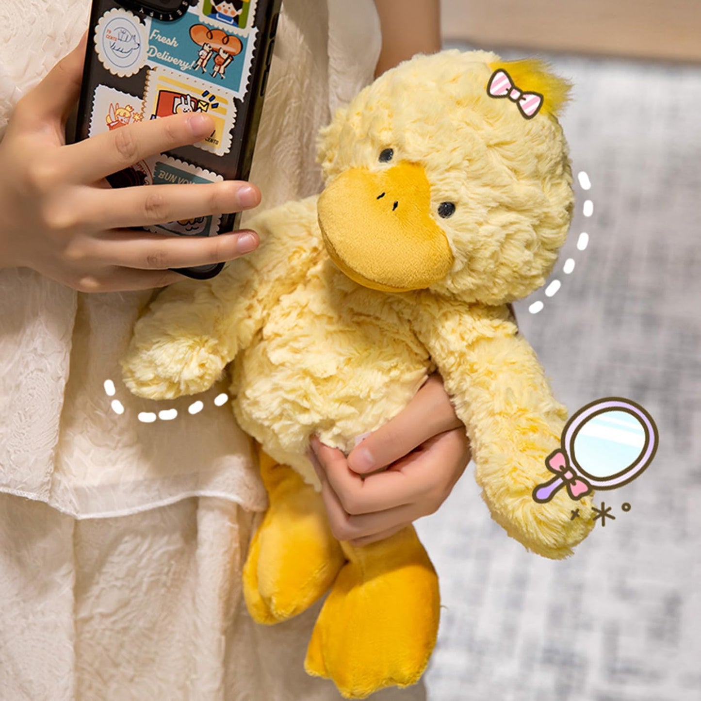 TONGSONG Plush Yellow Duck Stuffed Animal - 12.6 Inch Soft Plush Toy for Kids and Lovers
