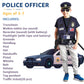 Skcaiht Police Officer Costume For Kids Cop Toddler Boy Costumes For Pretend Play Cosplay Set Ages 3-7