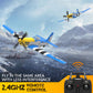 Antsir Rc Plane For Adults And Kids, 4 Channel Hobby Remote Control Airplane P51 Mustang Fighter With 6-Gyro System For Beginner
