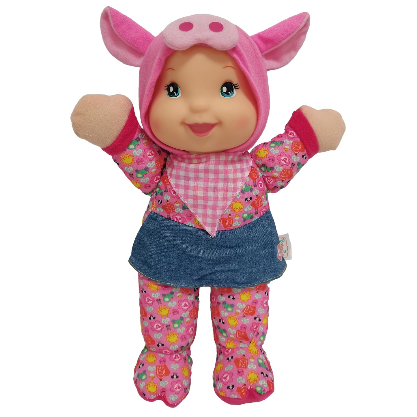 Babys First 12 Farm Animal Friends Pink Pig Soft & Cuddly Singing Musical Doll, Sings Old McDonald Had a Farm