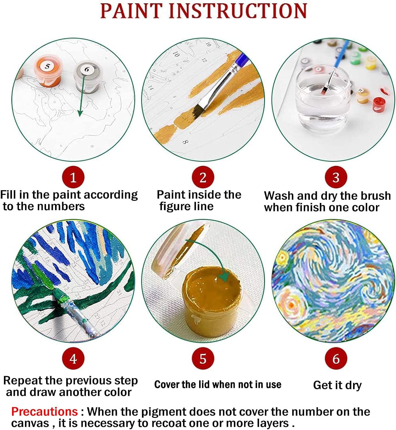 Jingzhouyang Paint By Numbers For Kids & Adults & Beginner Painting Gift Kits - L 16'×W 20' Colorful Tiger