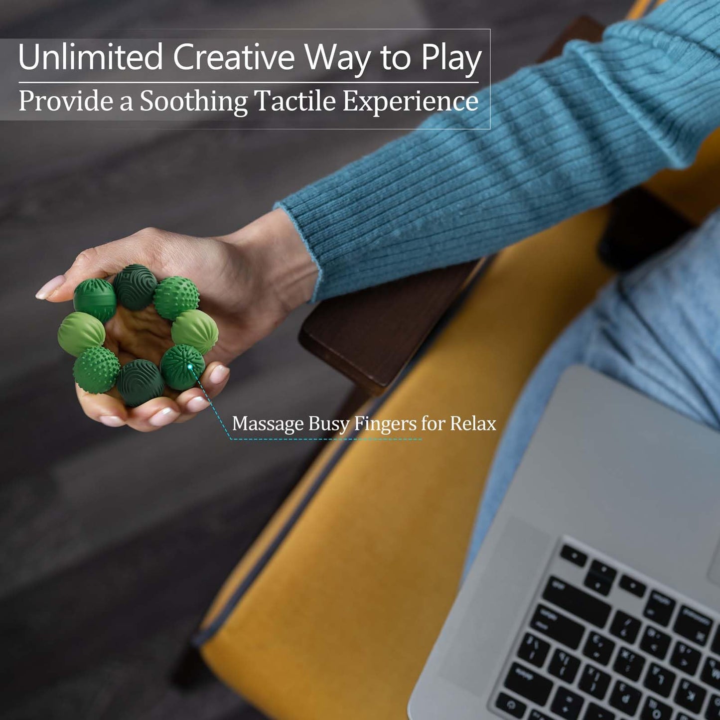 Silicone Magnetic Balls Fidget Toys for Adults & Teens,8PCS Stress Relief Sensory Toys for Autism ADHD Anxiety,Fun Textures Gadg