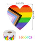 Jmkcoz 1000 Pcs Gay Pride Stickers Rainbow Progress Pride Heart Shaped Roll Tape Lgbt Sticker For Pride Parades Festival Party Decoration Mardi Gras Events