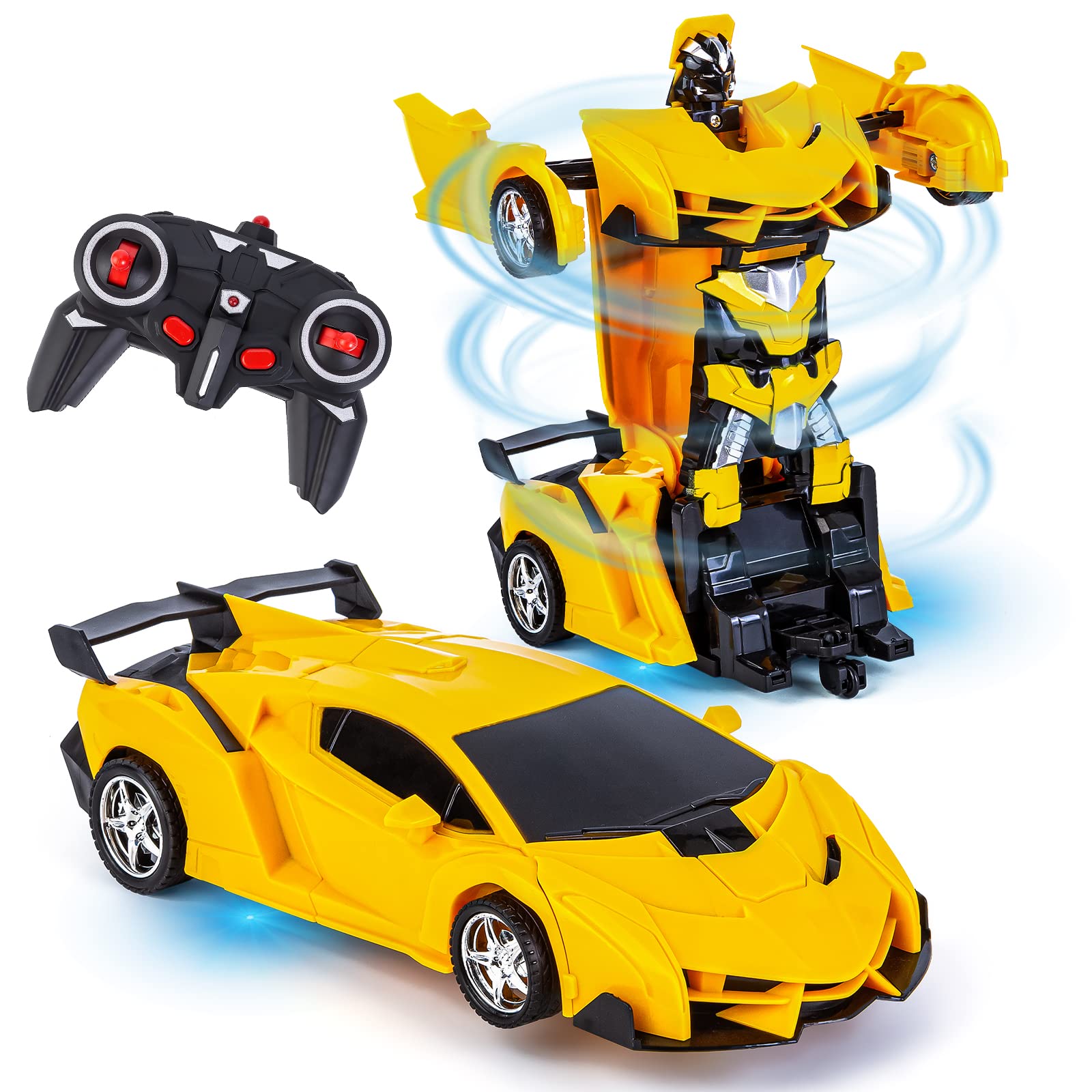 Refasy Kids Toys for Boy Girl Age 5-7,Deformation Robot Car Toys for Children Remote Control Transforming Robot Cars for Kids 8-