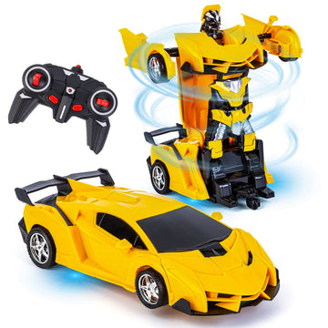 Refasy Kids Toys for Boy Girl Age 5-7,Deformation Robot Car Toys for Children Remote Control Transforming Robot Cars for Kids 8-