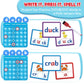 Torlam CVCC & CCVC Word Games - Sight Words Flash Cards for Kids, Phonics Learning, Speech Therapy, Small Size, White