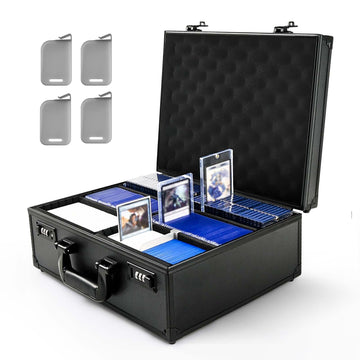 Kabinka Toploader Storage Box For 3'' X 4'' 35Pt Rigid Cards, Trading Card Storage Box With Combination Lock, Top Loader Storage