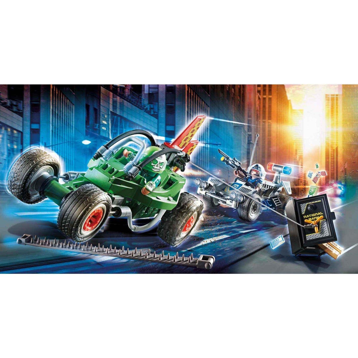 Playmobil Police Go-Kart Escape Toy - Multicolor, One Size, Model 70577, Plastic Material