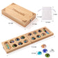Ceebyfa Mancala Board Game For Kids, Adults & Family. Includes Folding Rubber Wood Board, 48+10 Mancala Stones & Instruction. Cl