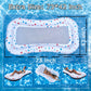 Poorafters White Ultra-Comfort Cooling Pool Float Lounge Extra-Large Fabric-Covered Inflatable Raft With Cup Holder Floating Lou