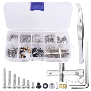 271Pcs M1.4 Rc Screw Kit Screws Assortment Set Hardware Fasteners For Axial Scx24 1/24 Rc Crawler Deadbolt C10 Jeep Axi90081 Axi