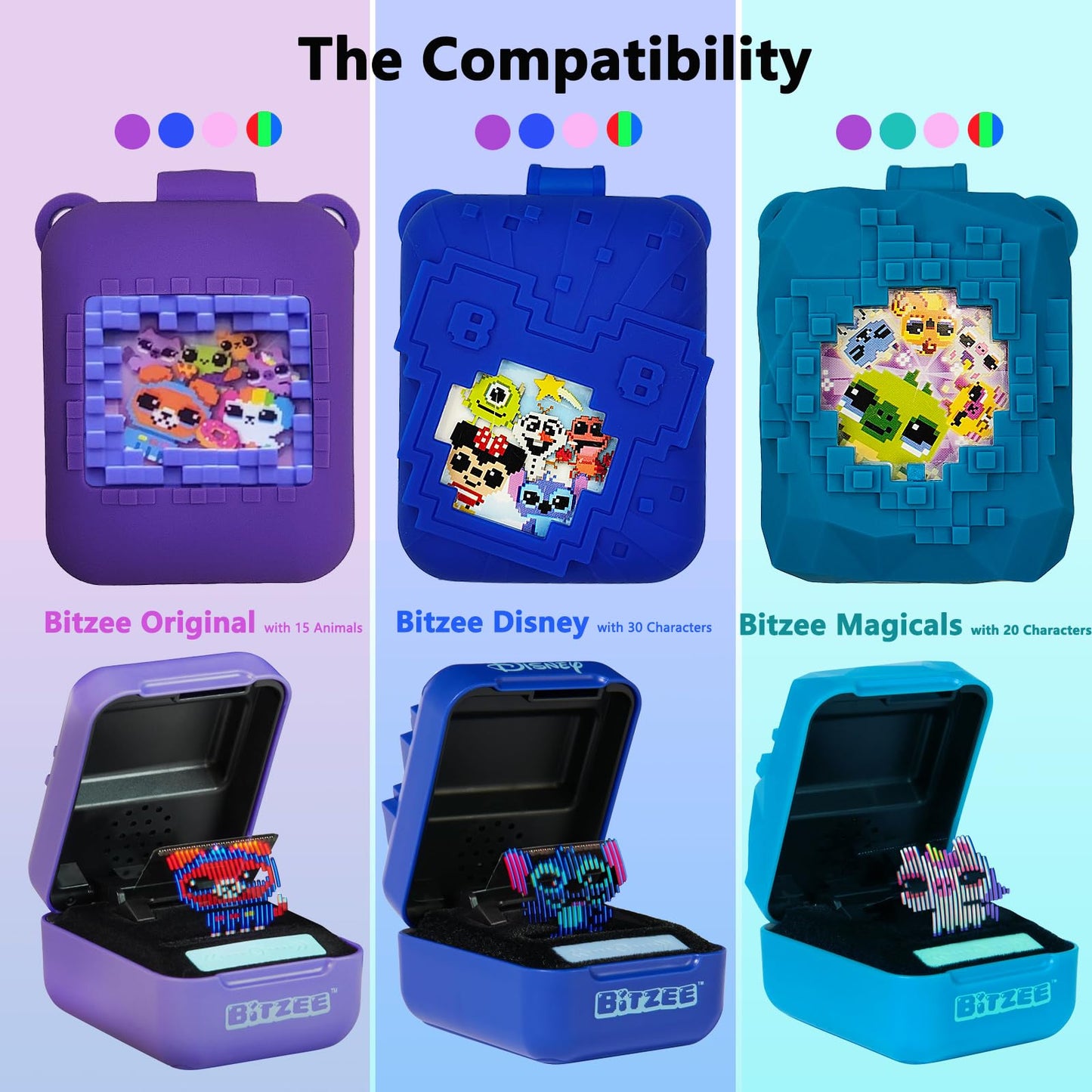 Silicone Cover Case For Bitzee Magicals Interactive Toy Digital Pet And Case, Protective Skin Sleeve For Bitzee Magicals Virtual Electronic Pets Accessories(Case For Bitzee Magicals Pet) (Purple)