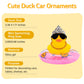 Wonuu Car Duck Rubber Duck Car Ornaments Duck Car Dashboard Decorations With Cute Headband Swim Ring Necklace Sunglasses, C-Female Crown&Gold Chain&Pink