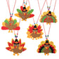 12 Pack DIY Thankful Necklace Turkey Craft, Thanksgiving Necklace Crafts Bulk with 6 Styles, Thanksgiving Activities Fall Party 