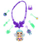Baby Alive Glo Pixies Minis Doll, 3.75-Inch Lilac Pearl with Necklace & Carrier, Model F5844