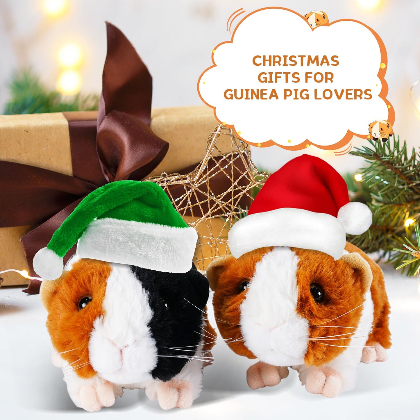 Mushplushies Guinea Pig Plush Stuffed Animal, Yellow-Brown, 7.5" Cotton Toy for Kids, Model GP-1PC-YL