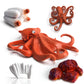 Fantarea Realistic 4 PCS Sea Marine Animal Figures Ocean Creatures Action Models Life Cycle Octopus Figure Cake Toppers Party Fa