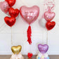 Red Heart Shaped Balloons Pack Of 12,18 Inch White Love Valentine Balloons Pink Heart Romantic Balloons For Valentines Day Propo