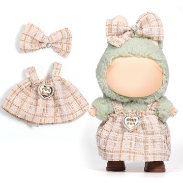 AICase for Labubu Clothes/for Labubu Outfits Clothes Set for 17cm Lububu Doll 2 Piece Set enhanced elegant Chic Dress Clothing for LA BUBU  Girls Stylish Adorable Dolls Clothes Accessories (No Doll)_01