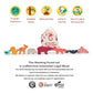 Mentari Toys - Happy Stacking Forest - 8Pc Wooden Stacking Toy For Toddlers - Colorful Nature Theme Balancing Activity Toy With