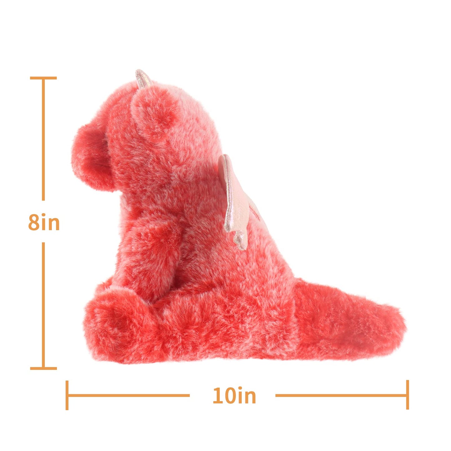 Apricot Lamb Toys Plush Red Plush Dragon Dinosaur Stuffed Animal Soft Cuddly Perfect For Child 8 Inches
