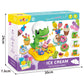 HASAYAQI Dinosaur Ice Cream Playdough Set for Kids 4-8, 5 Cans Multicolor Modeling Compound, Creative Kitchen Playset