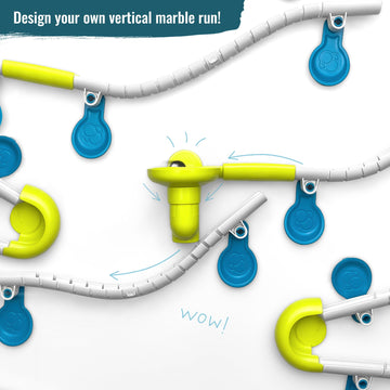 Gecko Run Marble Run Twister Expansion Pack By Thames & Kosmos – Extra Stunt For Vertical Marble Run Starter Set; Fast, No-Mess Setup With Residue-Free Nano-Adhesive Pads For Hours Of Creative Play