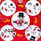 LAHAND 12-Pack Christmas Snowman Crafts Sets for Kids, Modeling Clay Snowman DIY Kit,Christmas Stocking Stuffers for Kids, Perfe
