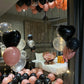 Dusty Pink And Black Balloon Arch Kit, 112 Pcs Pink Rose Gold And Black Balloons Garland With Rrose Gold Confetti Metallic Rose