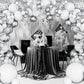 White And Silver Balloon Arch Garland Kit,White Silver Star Confetti Metallic Balloon Decoration With 18 Inch 4D Disco Silver Fo