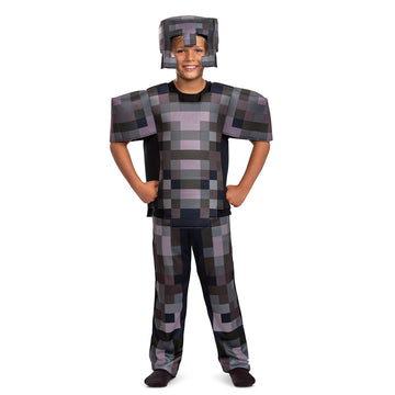 Disguise Minecraft Costume  Official Nether protective covering Outfit for Kids Minecraft Costume  Deluxe Child Size Medium (7-8)