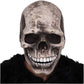 CosTribe Creepy Full Head Skull Mask with Moving Jaw Halloween Scary Latex Helmet for Cosplay Party Props. (White)