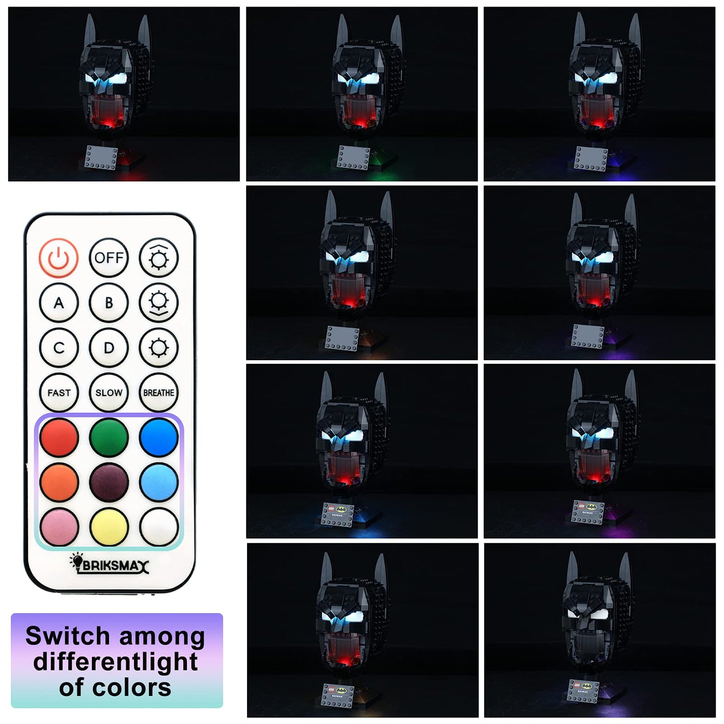 Briksmax Led Lighting Kit For Batman Cowl 76182 Batman Cowl-Compatible With Lego 76182 Building Blocks Model-Not Include The Lego Set