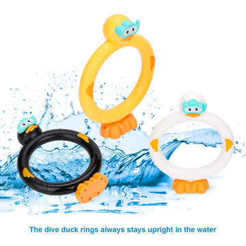 Sasbsc Diving Rings Pool Toys For Kids: 3Pcs Diving Toys Swimming Underwater Training Water Toys For Kids Ages 4-8, Fun Pool Rings Dive Toys For Kids Ages 8-12